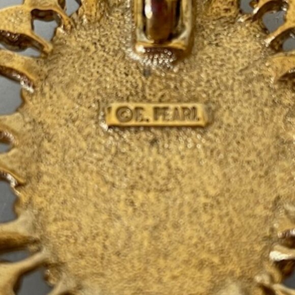 ERWIN PEARL Cameo Interchangeable Brooch/Pendant Vintage Blue White Gold - Picture 5 of 16